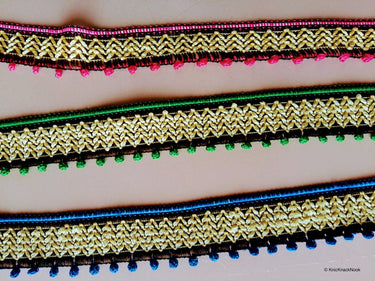 Beige And Black Embroidery One Yard Lace Trim 22mm Wide